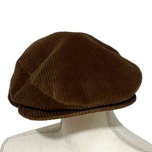Vintage Cosserat Paris Elegance Mens Corduroy Newsboy Cap Hipster Preppy France